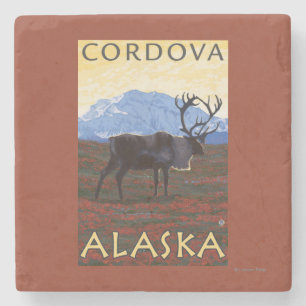 Cariou Scene - Cordova, Alaska Stenen Onderzetter