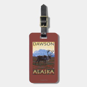 Cariou Scene - Dawson, Alaska Bagagelabel