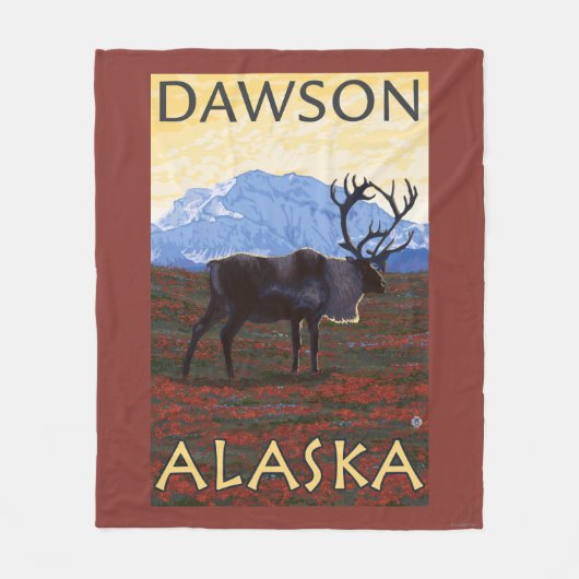 Cariou Scene - Dawson, Alaska Fleece Deken (Voorkant)