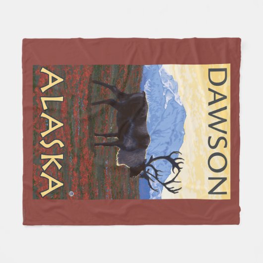 Cariou Scene - Dawson, Alaska Fleece Deken (Voorkant (Horizontaal))