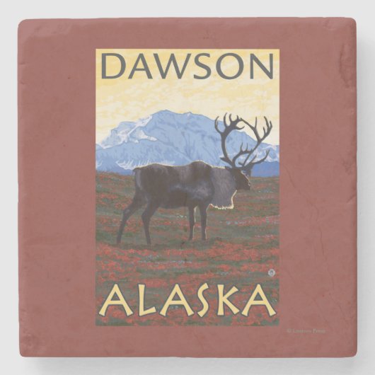 Cariou Scene - Dawson, Alaska Stenen Onderzetter (Voorkant)