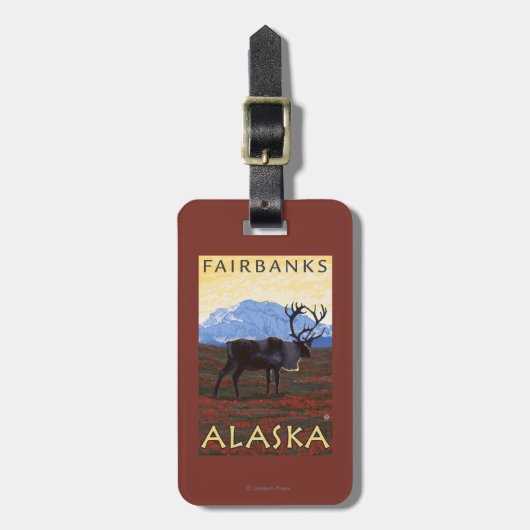 Cariou Scene - Fairbanks, Alaska Bagagelabel (Voorkant verticaal)