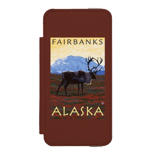 Cariou Scene - Fairbanks, Alaska Incipio iPhone Portemonnee Hoesje (Voorkant Agenda)