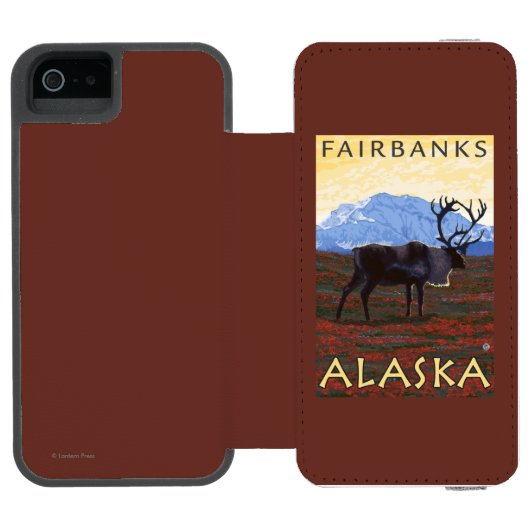 Cariou Scene - Fairbanks, Alaska Incipio iPhone Portemonnee Hoesje (Agenda Open)