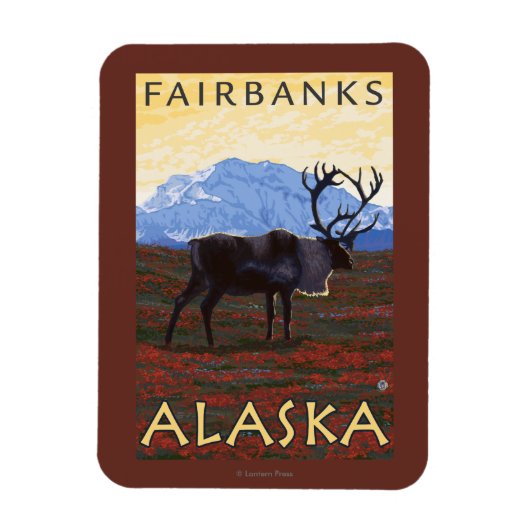 Cariou Scene - Fairbanks, Alaska Magneet (Verticaal)