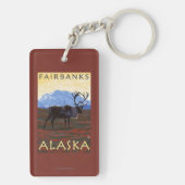 Cariou Scene - Fairbanks, Alaska Sleutelhanger (achterkant)