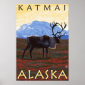 Cariou Scene - Katmai, Alaska Poster (Voorkant)
