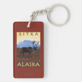 Cariou Scene - Sitka, Alaska Sleutelhanger (achterkant)