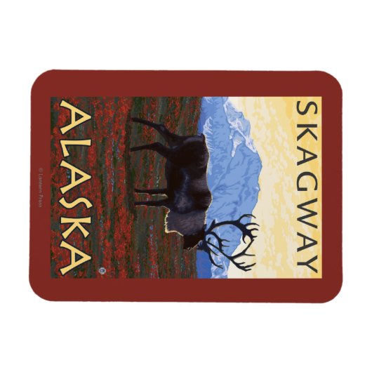 Cariou Scene - Skagway, Alaska Magneet (Horizontaal)