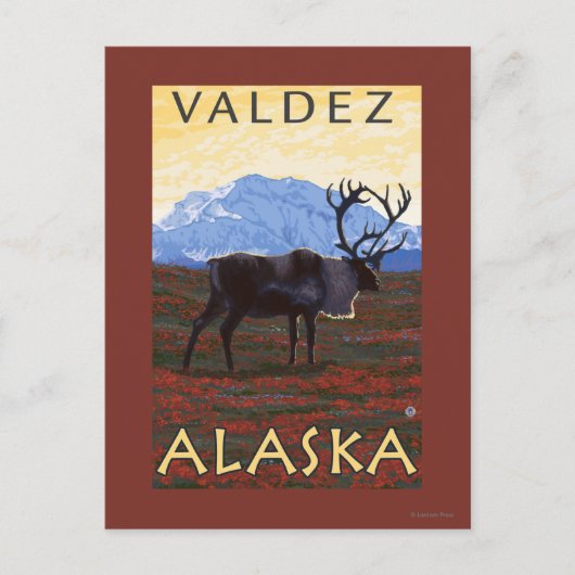 Cariou Scene - Valdez, Alaska Briefkaart (Voorkant)