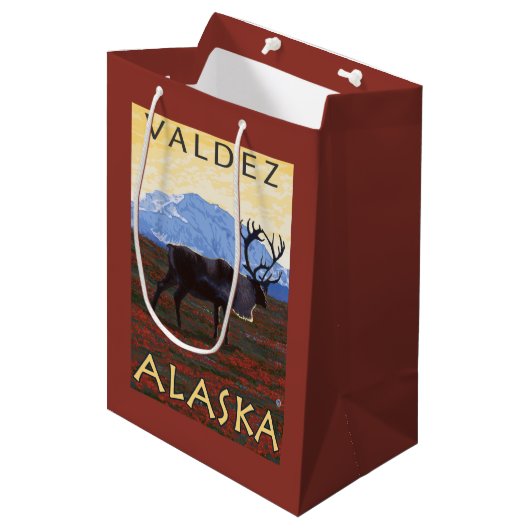 Cariou Scene - Valdez, Alaska Medium Cadeauzakje (Voorkant Gekanteld)