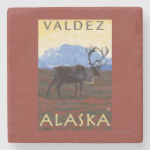 Cariou Scene - Valdez, Alaska Stenen Onderzetter (Voorkant)