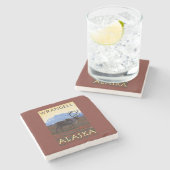 Cariou Scene - Wrangell, Alaska Stenen Onderzetter (Zijkant)