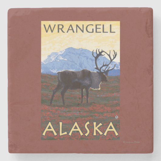 Cariou Scene - Wrangell, Alaska Stenen Onderzetter (Voorkant)