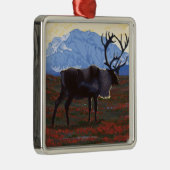 Cariou Scene - Yukon, Alaska Metalen Ornament (Rechts)