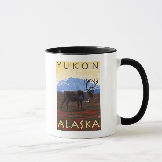 Cariou Scene - Yukon, Alaska Mok (Rechts)