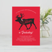 Cariou Silhouette Graduation Party Kaart (Staand voorkant)