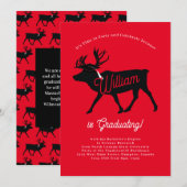 Cariou Silhouette Graduation Party Kaart (Voorkant / Achterkant)