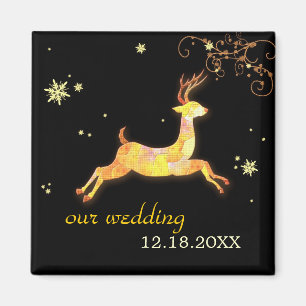Cariou Winter Wedding Save the Date Magneet