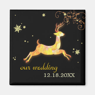 Cariou Winter Wedding Save the Date Magneet
