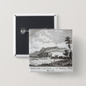 Carisbrook Castle, op het eiland Wight Vierkante Button 5,1 Cm (Voorkant /achterkant)