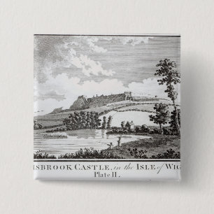 Carisbrook Castle, op het eiland Wight Vierkante Button 5,1 Cm