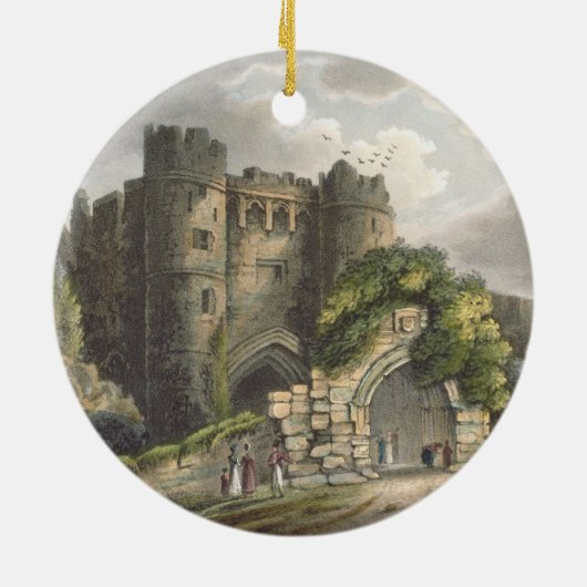 Carisbrook Castle uit 'The Isle of Wight Illustr' Keramisch Ornament (Achterkant)