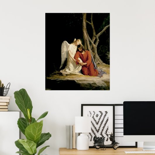 Carl Bloch Angel en Jesus Poster (Thuiskantoor)