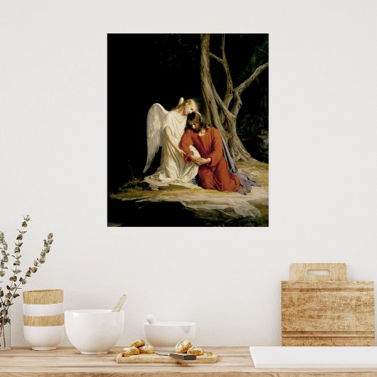 Carl Bloch Angel en Jesus Poster (Keuken)