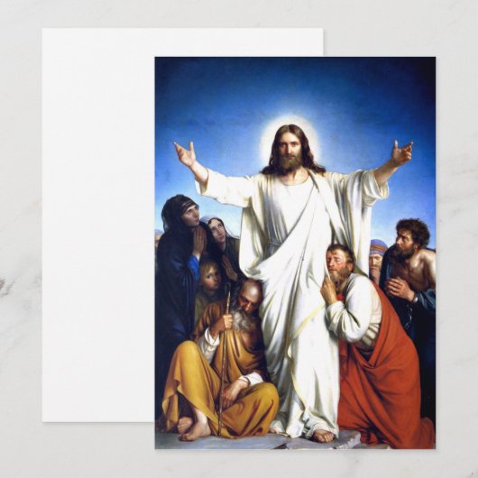 Carl Bloch artwork, Christus Consulator Feestdagenkaart (Voorkant / Achterkant)
