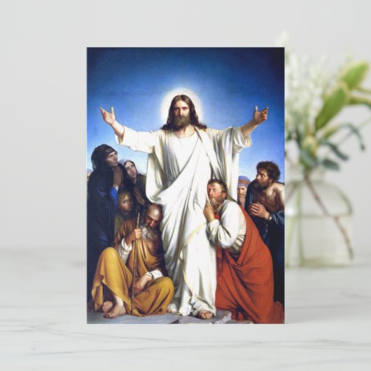 Carl Bloch artwork, Christus Consulator Feestdagenkaart (Staand voorkant)