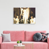 Carl Bloch - Heropleving van Christus Canvas Afdruk (Insitu (Woonkamer))