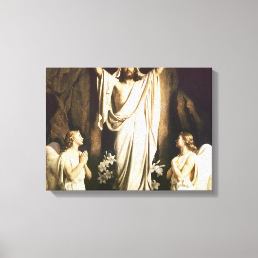Carl Bloch - Heropleving van Christus Canvas Afdruk (Voorkant)