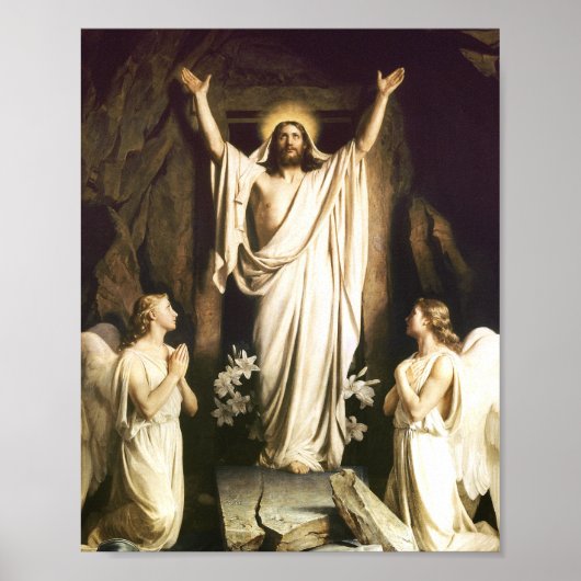 Carl Bloch - Heropleving van Christus Poster (Voorkant)