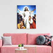 Carl Bloch kunstwerk, Christus Colsulator Canvas Afdruk (Insitu (Woonkamer))