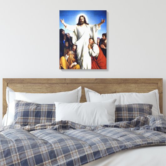 Carl Bloch kunstwerk, Christus Colsulator Canvas Afdruk (Insitu (Slaapkamer))