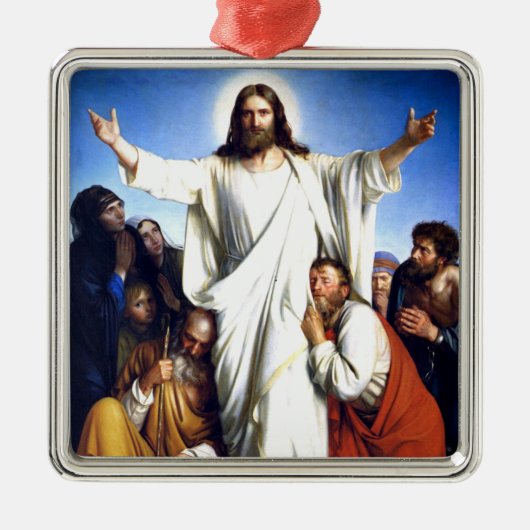 Carl Bloch kunstwerk, Christus Consolator Metalen Ornament (Voorkant)