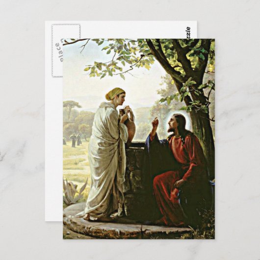 Carl Bloch over het schilderij The Well Briefkaart (Voorkant / Achterkant)