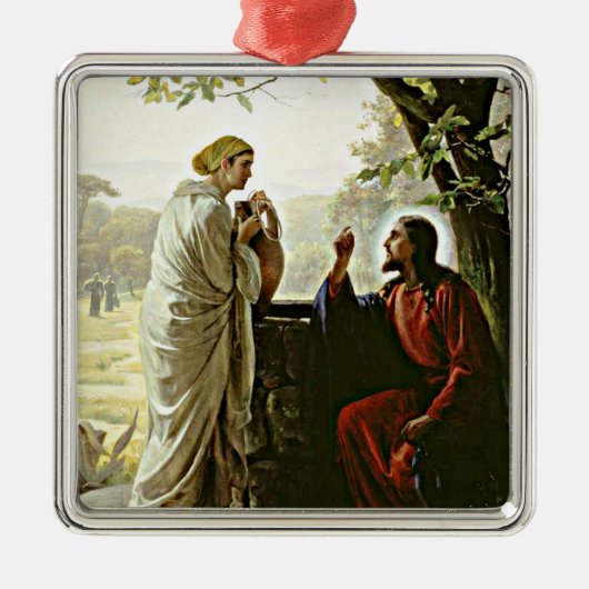 Carl Bloch: Vrouw bij de put  Metalen Ornament (Voorkant)