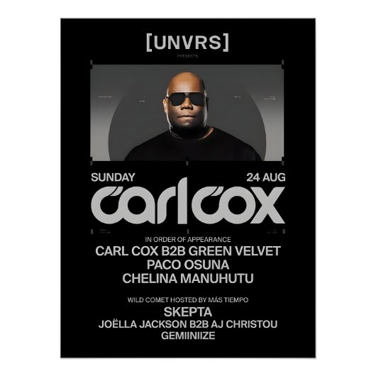 Carl Cox - Event - [UNVRS] Poster (Voorkant)