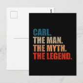 Carl De Man De Mythe De Legende Briefkaart (Voorkant / Achterkant)
