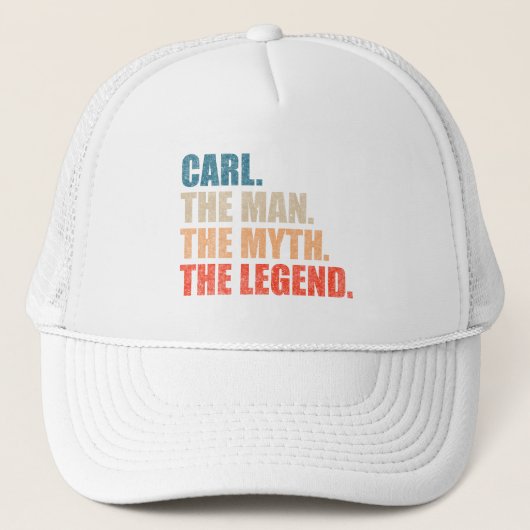 Carl De Man De Mythe De Legende Trucker Pet (Voorkant)