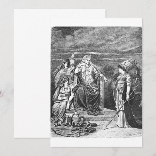 Carl Emil Doepler - Frigg en haar aanhangers Kaart (Voorkant / Achterkant)