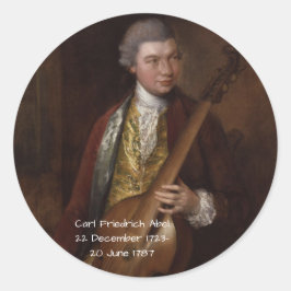 Carl Friedrich Abel Ronde Sticker
