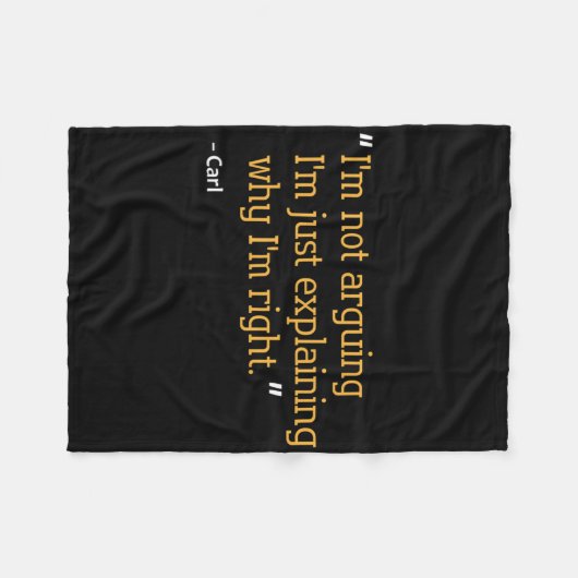Carl Gift Quote Grappige Verjaardag Gepersonalisee Fleece Deken (Voorkant (Horizontaal))