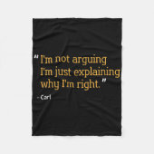 Carl Gift Quote Grappige Verjaardag Gepersonalisee Fleece Deken (Voorkant)