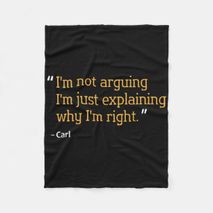 Carl Gift Quote Grappige Verjaardag Gepersonalisee Fleece Deken