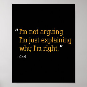 Carl Gift Quote Grappige Verjaardag Gepersonalisee Poster