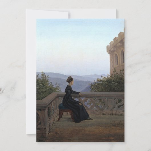Carl Gustav Carus - Vrouw op het balkon Kaart (Voorkant)