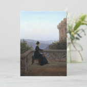 Carl Gustav Carus - Vrouw op het balkon Kaart (Staand voorkant)